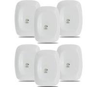 Lot de 24 plat de service, assiette rectangulaire en verre - Longueur 34 x Profondeur 24 cm -JUANIO- Blanc G