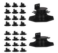 Lot de 24 Plots Terrasse Réglable, Plot Terrasse Dalle Réglage Hauteur, Plot Terrasse pour Projets de Bricolage en Bois, WPC & Aluminium (30 à 60 mm)