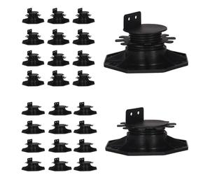 Lot de 24 Plots Terrasse Réglable, Plot Terrasse Dalle Réglage Hauteur, Plot Terrasse pour Projets de Bricolage en Bois, WPC & Aluminium (30 à 60 mm)