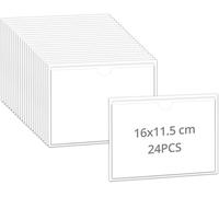 Lot De 24 Pochettes Carte Adhesif Din A6 Avec Ouverture Supérieure, Contenir Et Afficher Des Étiquettes/Photos/Brochures