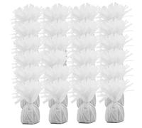 Lot de 24 poids pour ballons, support de ballon blanc, poids table lourds anti-flottants pour anniversaire, mariage, Halloween, Noël