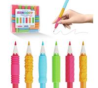Lot de 24 poignées de crayon sensorielles texturées en silicone pour enfants et adultes atteints d'autisme et de TDAH, soulageant l'anxiété, étuis à crayons pour salle de classe, école et bureau