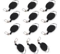 lot de 24 porte-clés avec corde de 60 cm - Porte-clés extensible - 6,5 x 3,5 cm - Mousqueton pour pantalon - Porte-clés yoyo - Clip rétractable Porte-cartes - Chaîne de clés