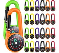 Lot De 24 Porte-Clés En Forme De Boussole Colorée - Pour Camping, Fête, Jouets