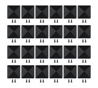 Lot de 24 poteaux de clôture en plastique en forme de pyramide et trous pré-percés, conçus pour s'adapter aux poteaux de 10,2 x 10,2 cm pour une installation sûre et une protection à long terme