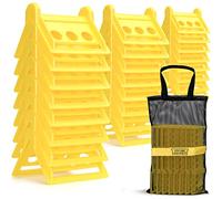 Lot de 24 protections d'angle avec étui de transport pour chargement à plat de chargement de camion - Sangles à cliquet de 10,2 x 15,2 cm - Protections en plastique