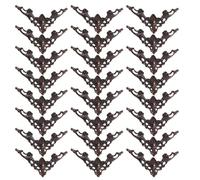 Lot de 24 protections d'angle décoratives en métal pour livres, scrapbooking et projets de bricolage (cuivre rouge)