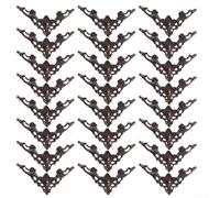 Lot de 24 protections d'angle en métal pour livres, scrapbooking, bijoux, accessoires (cuivre rouge)