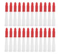 Lot de 24 protections de buse en silicone pour pistolet à cartouche Couvercle refermable Empêche l'encrassement Réduit les déchets Filetage standard pour joints Coins Coutures Blanc Matériel de