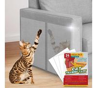 Lot de 24 protections de meubles pour chats - Ruban adhésif dissuasif pour meubles - Griffoirs pour chats d'intérieur - Dissuasif transparent pour chat (24P + 96 broches)