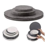 Lot de 24 Protège Poêles Séparateur Feutrine Poêle en Feutre 3 Tailles Protège Casserole Rond Séparateurs de Plaques en Feutre Protecteur de Poêle pour Porcelaine, Verre, Poterie