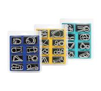 Lot de 24 puzzles en métal pour enfants à partir de 6 ans et plus - En acier inoxydable - Puzzle IQ - Jeu de patience - Entraînement intelligent pour enfants à partir de 6 ans et adultes - Jouets