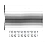 Lot de 24 rayons et écrous de vélo en acier pour roues de VTT de 26, 27,5, 29er avec 24 ou 36 pièces de couleur noire pour réparation directe (293 mm 24 pièces)