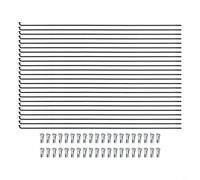 Lot de 24 rayons et en acier pour VTT - 24 ou 36 pièces - Convient aux roues de 66 cm, 27,5 cm, 29 pouces de diamètre - 2,0 mm de diamètre - 45 en acier noir - Facile à installer - Plusieurs