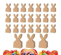 Lot de 24 sacs à bonbons de Pâques en papier rustique avec lapin pour cadeaux d'anniversaire, desserts et jouets