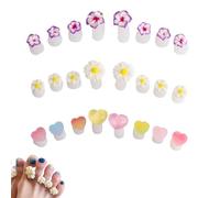 Lot de 24 Separateur Orteil pour Manucure,Separateur Orteil Vernis Silicone Souple en Forme de Fleur et De Cœur,Séparateurs D'orteils pour Pédicure,Ecarteur Orteil Pratiques pour Femmes