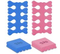 Lot de 24 Séparateurs d'orteils en Mousse Souple pour Nail Art, Manucure, Pédicure - Séparateurs d'ongles pour Homme et Femme - Séparateurs d'ongles pour Vernis à Ongles(Bleu et Rose)