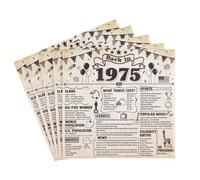 Lot de 24 serviettes en papier rétro « Back in 1975 » - Look vintage - Serviettes jetables - Décoration de 51e anniversaire - Serviettes de fête rétro pour fête d'anniversaire - Décoration de table