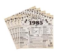 Lot de 24 serviettes en papier rétro « Back in 1985 » - Look vintage - Serviettes jetables - Décoration de 41e anniversaire - Serviettes de fête rétro pour fête d'anniversaire - Décoration de table