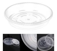 Lot de 24 soucoupes robustes en plastique transparent pour une utilisation en intérieur et en extérieur Favorise la circulation de l'air autour des racines et empêche l'arrosage excessif (15,2/20,4