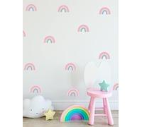 Lot de 24 stickers muraux amovibles pour chambre d'enfant Couleurs pastel