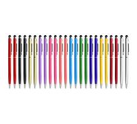 Lot de 24 stylets pour écrans tactiles innhom pour iPad, iPhone, tablettes, Samsung et stylos à bille à encre noire