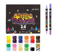 Lot de 24 stylos de vernis à ongles 3D à pointe fine pour la peinture des ongles, kit de nail art pour femmes, filles, enfants