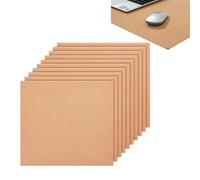Lot de 24 tableaux en liège 100 x 100 mm - Dessous de verre carrés en liège marron sable de 1 mm d'épaisseur - Plaque isolée pour tableaux d'affichage, décorations murales, bricolage