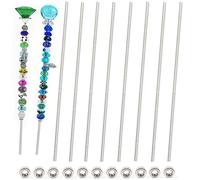 Lot de 24 tiges filetées M4 de 20,3 cm avec écrous hexagonaux - Comprend 8 tiges M4 entièrement filetées en acier inoxydable 304 et 16 écrous hexagonaux filetés pour cintres et tiges de jardin perlées