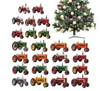 Lot de 24 tracteurs de ferme en acrylique plat pour l'avent | Compte à rebours de Noël ergonomique, objets de collection robustes pour Thanksgiving, anniversaire, bureau, voiture, maison