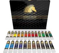 Lot De 24 Tubes De 12 Ml De Peinture Acrylique,Qualité Artistique,24 X 12 Ml