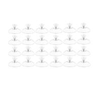 Lot de 24 ventouses avec filetage - Diamètre : 41 mm - En PVC transparent - Forte adhérence - Pour fenêtre et décoration