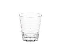 Lot de 24 verres droit JIN 34cl, pour jus, thé ou de l′eau à verre transparent avec bandes horizontales - Dimension: 9 x 10 cm Transparent