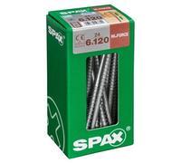 Spax International Vis Torx tête fraisée bombée acier Ø6 mm x 120 mm - Lot de 24