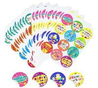 Lot de 240 autocollants « Happy Birthday » pour adultes, autocollants de planification d'anniversaire, autocollants de scrapbooking pour adultes