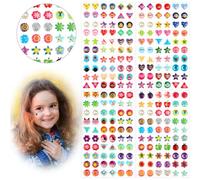 Lot de 240 boucles d'oreilles autocollantes en strass 3D pour filles (style B)