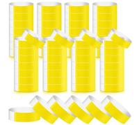 Lot de 240 bracelets colorés pour événements - Bracelets en papier étanches pour événements - Bracelets adhésifs personnalisés pour fêtes (jaune)