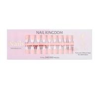 Lot de 240 faux ongles à coller - À coller - Portable - À presser - Pointe française courte - Accessoires de manucure