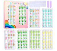 Lot de 240 faux ongles à coller pour fille avec colle gelée Beauty Diy chirld