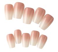 Lot de 240 faux ongles à coller sur ongles longs cercueils pour femmes et faux ongles blancs