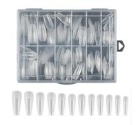 Lot de 240 faux ongles longs pré-formés à presser - Couverture complète des ongles - Faux ongles artificiels pour le bricolage des ongles en salon