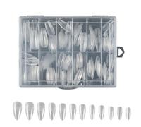 Lot de 240 faux ongles longs pré-formés à presser - Couverture complète des ongles - Faux ongles artificiels pour le bricolage des ongles en salon