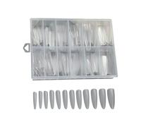 Lot de 240 faux ongles longs transparents avec couverture intégrale, application facile à coller pour un usage quotidien, les fêtes et les salons, parfaits pour les femmes et le nail art