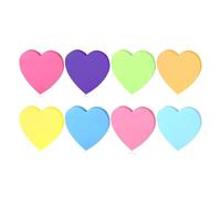 Lot de 240 feuilles de bloc-notes adhésives en forme de cœur pour l'organisation scolaire - Couleur fluo