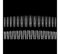 Lot de 240 formes d'ongles en gel, formes d'ongles sandwich, formes d'extension d'ongles double face, faciles à utiliser pour la sculpture, moules à ongles de style français pour débutants