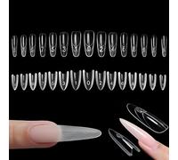 Lot de 240 formes d'ongles en gel, formes d'ongles sandwich, formes d'extension d'ongles double face, faciles à utiliser pour la sculpture, moules à ongles de style français pour débutants