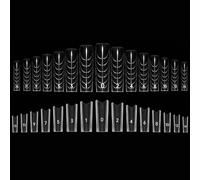 Lot de 240 formes d'ongles en gel, formes d'ongles sandwich, formes d'extension d'ongles double face, faciles à utiliser pour la sculpture, moules à ongles de style français pour débutants