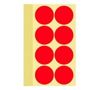 Lot de 240 pastilles adhésives rondes de 50 mm - Code couleur - Pour écrire et bricoler - Rouge - 5 cm