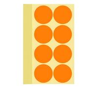 Lot de 240 pastilles adhésives rondes de 50 mm - Code couleur - Pour étiqueter et bricoler - Autocollants ronds - Code couleur (orange - 5 cm)