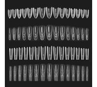 Lot de 240 pochoirs de construction d'ongles en gel transparent - Kit pratique pour salon de beauté, maison, amateur, professionnel, petite amie,